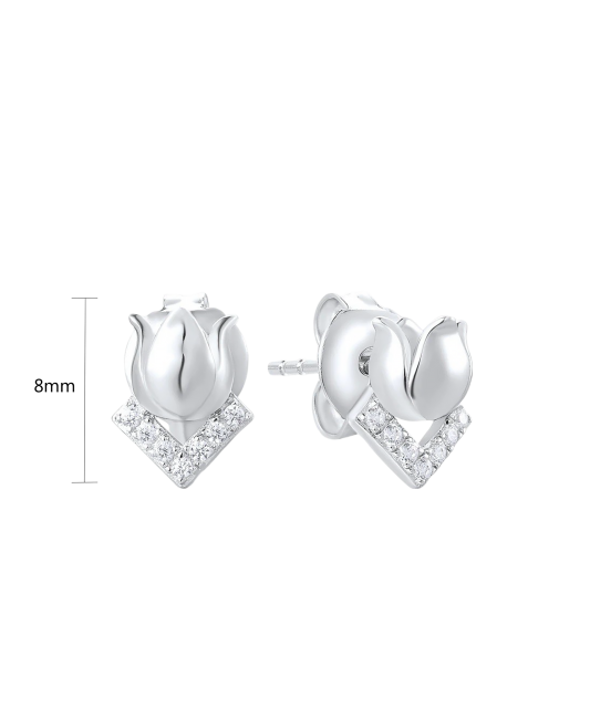 Серьги из серебра с цирконами