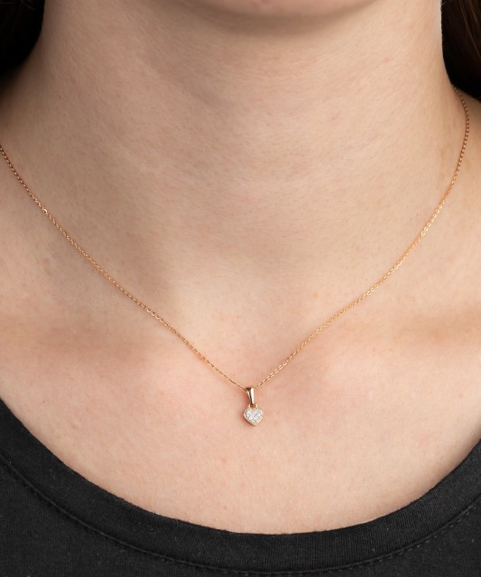 Подвеска из белого золота с бриллиантами