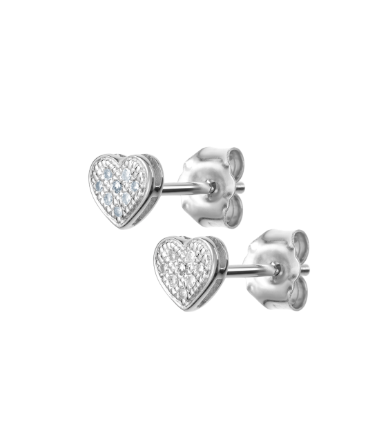 Серьги из белого золота с бриллиантами