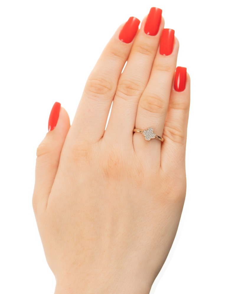 Золотое кольцо с цирконами