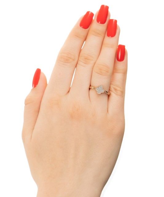 Zelta gredzens ar cirkonijiem