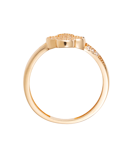 Zelta gredzens ar cirkonijiem