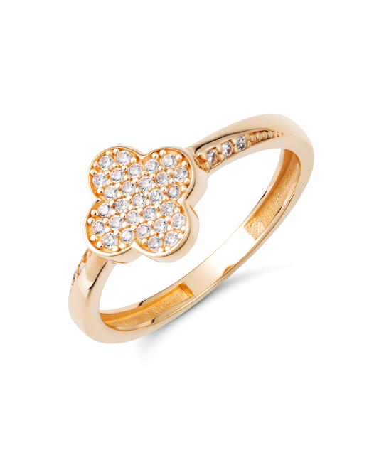 Zelta gredzens ar cirkonijiem