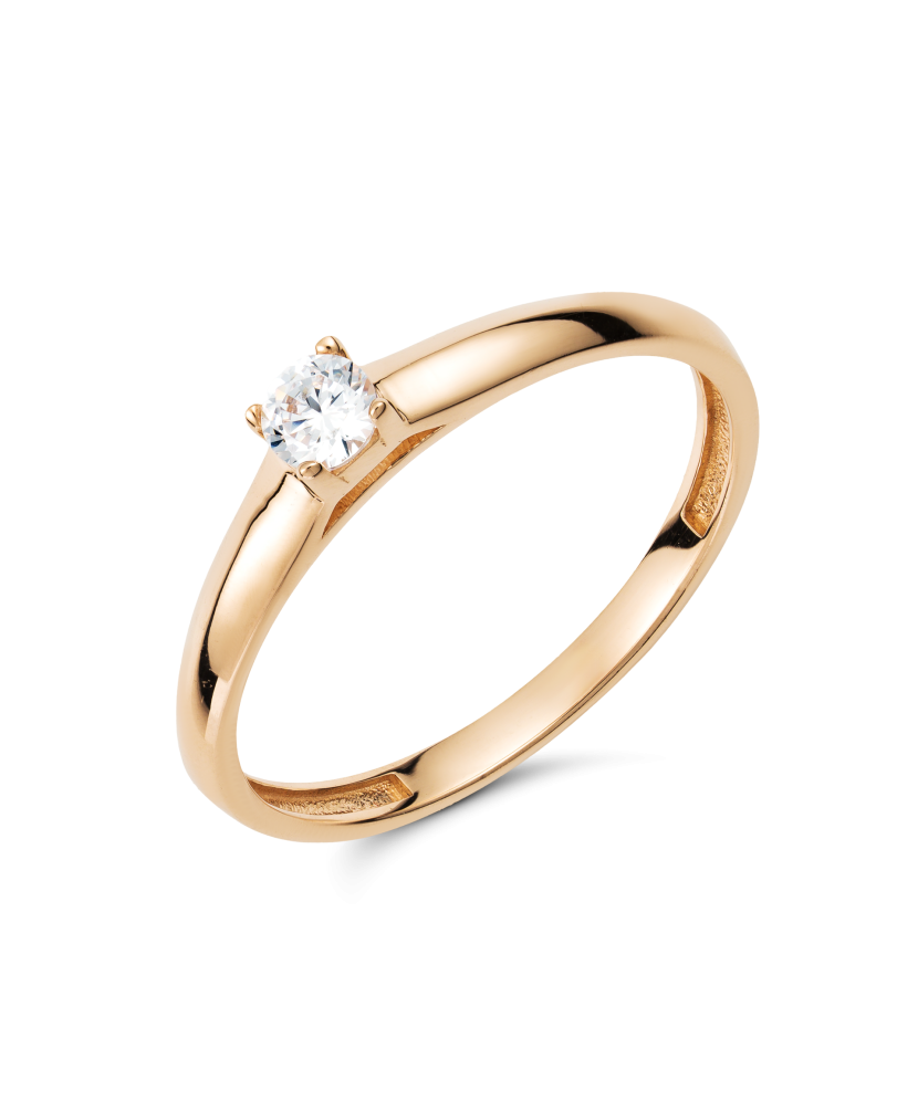 Zelta gredzens ar cirkoniju