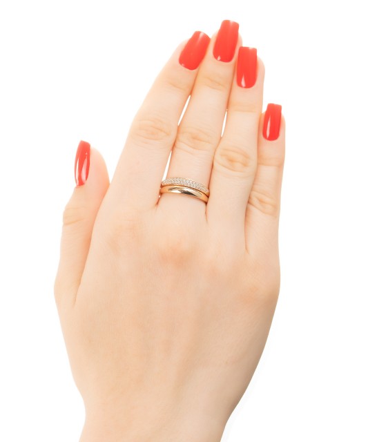 Zelta gredzens ar cirkonijiem