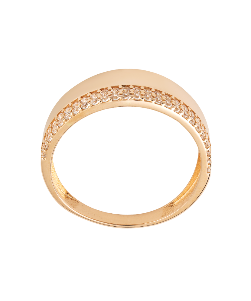 Zelta gredzens ar cirkonijiem