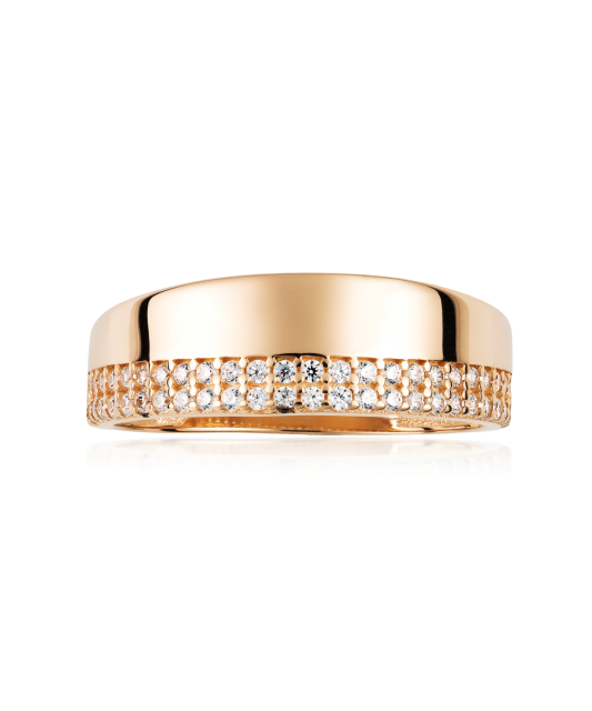 Zelta gredzens ar cirkonijiem