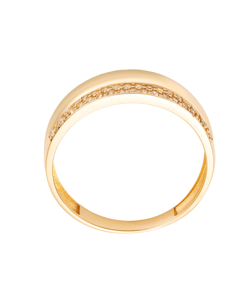 Zelta gredzens ar cirkonijiem