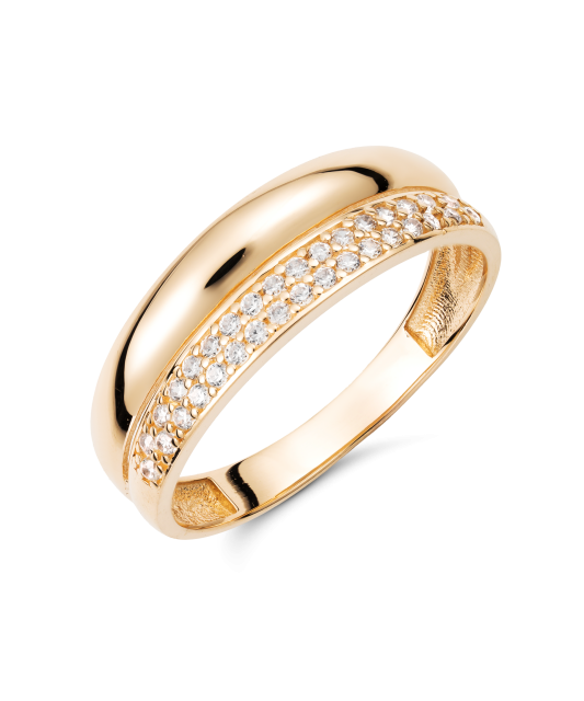 Zelta gredzens ar cirkonijiem