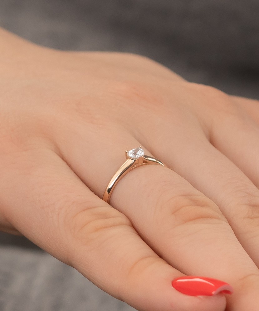 Zelta gredzens ar cirkoniju - Goldinga