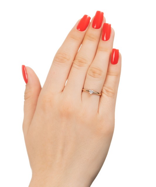 Zelta gredzens ar cirkoniju - Goldinga