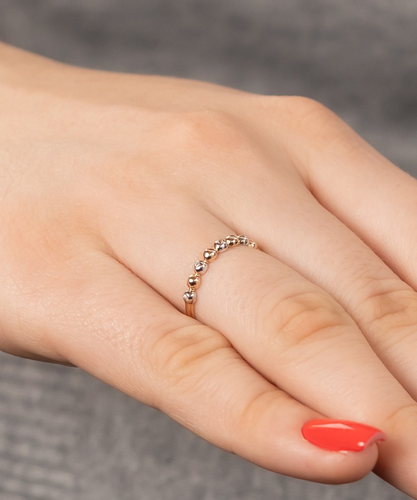 Zelta gredzens ar cirkonijiem - Goldinga