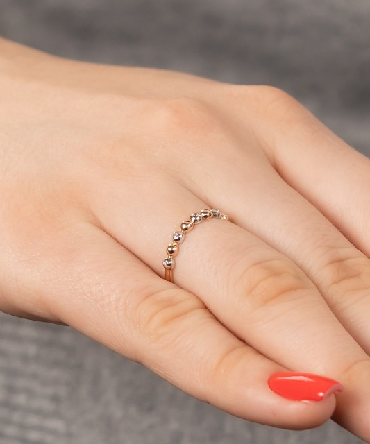 Zelta gredzens ar cirkonijiem - Goldinga