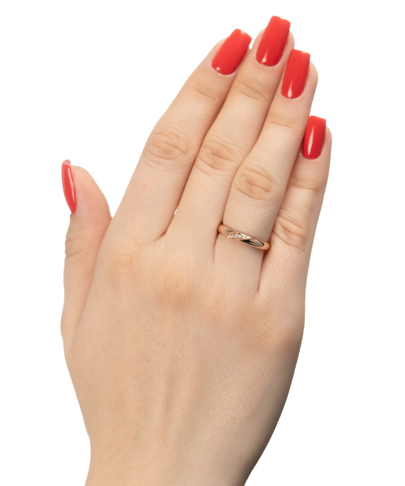 Zelta gredzens ar cirkonijiem