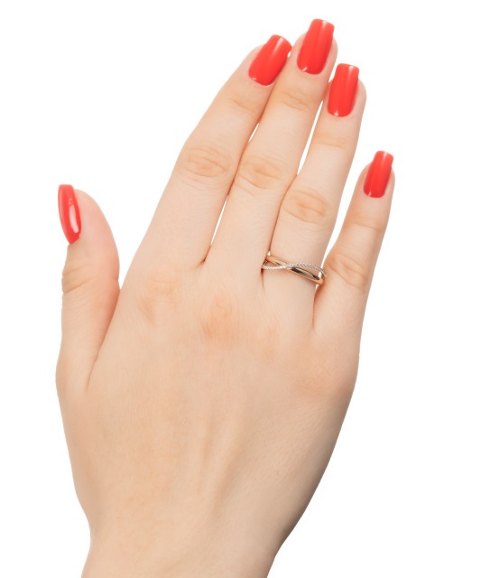 Zelta gredzens ar cirkonijiem