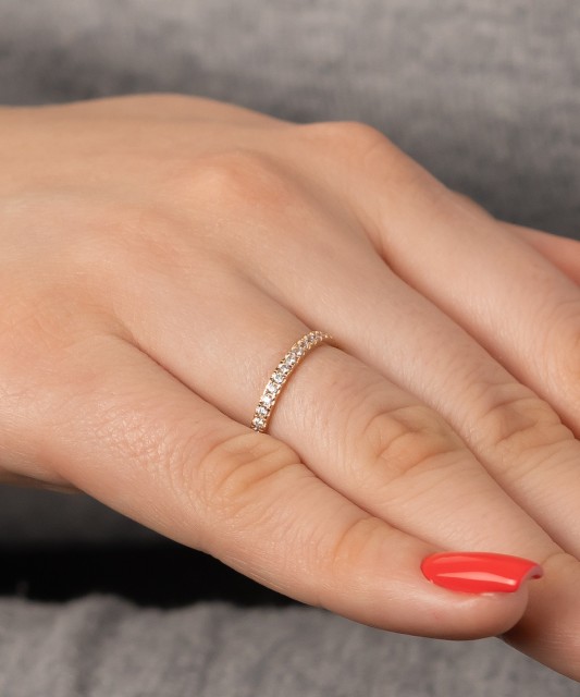 Zelta gredzens ar cirkonijiem - Goldinga