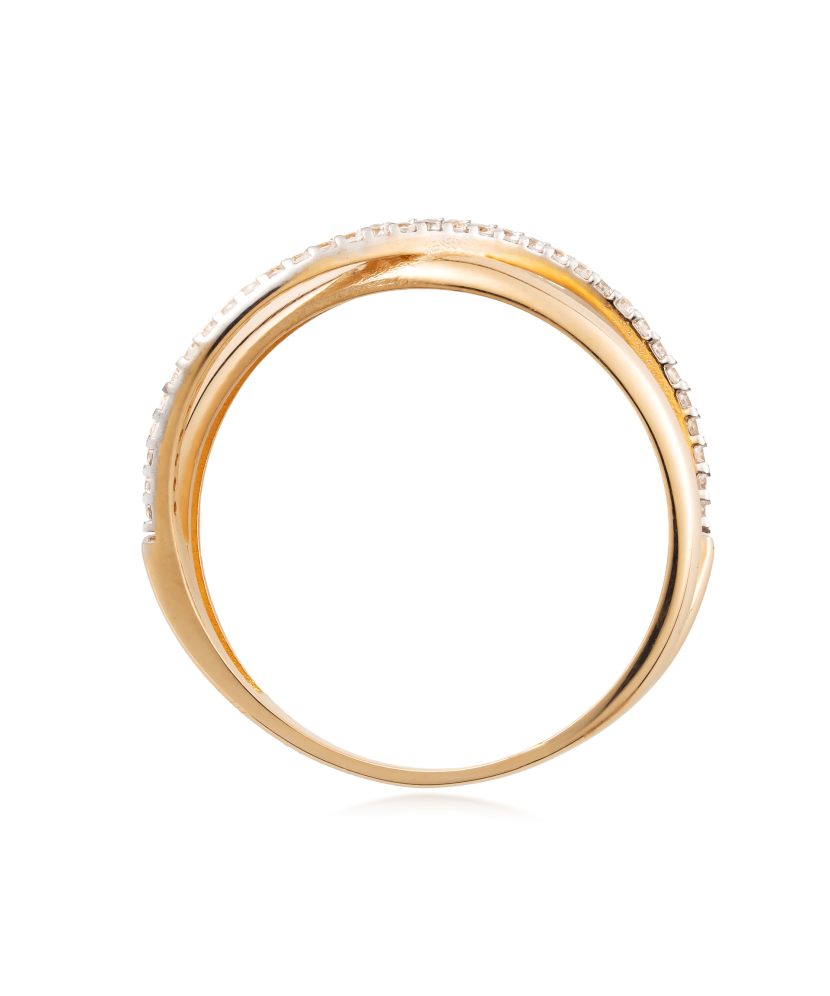 Золотое кольцо с цирконами