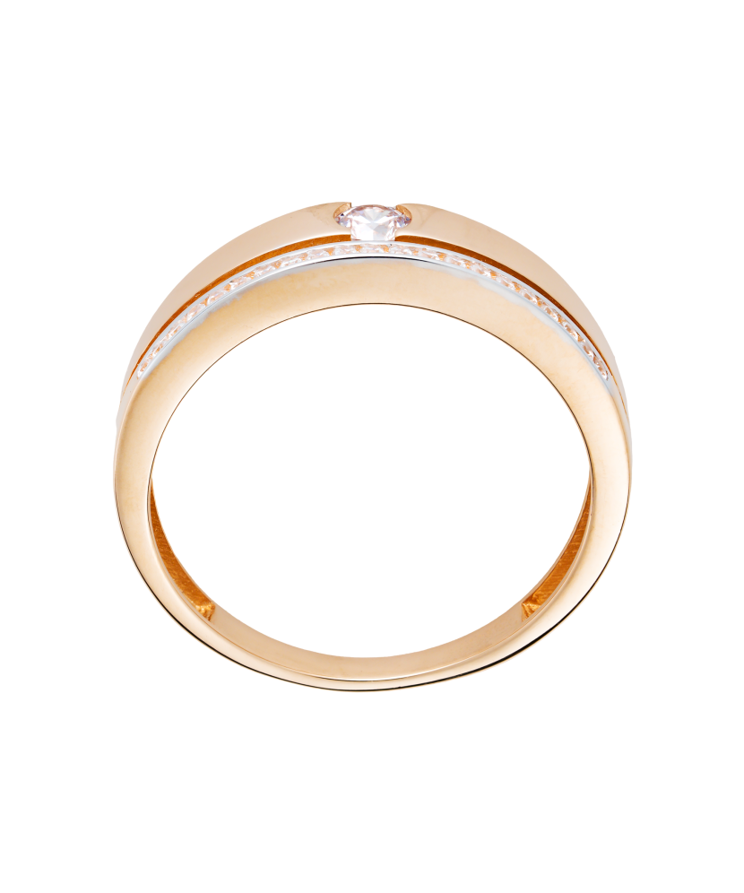 Zelta gredzens ar cirkonijiem