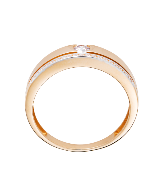 Золотое кольцо с цирконами