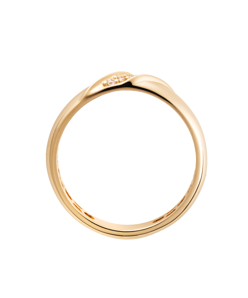 Zelta gredzens ar cirkonijiem