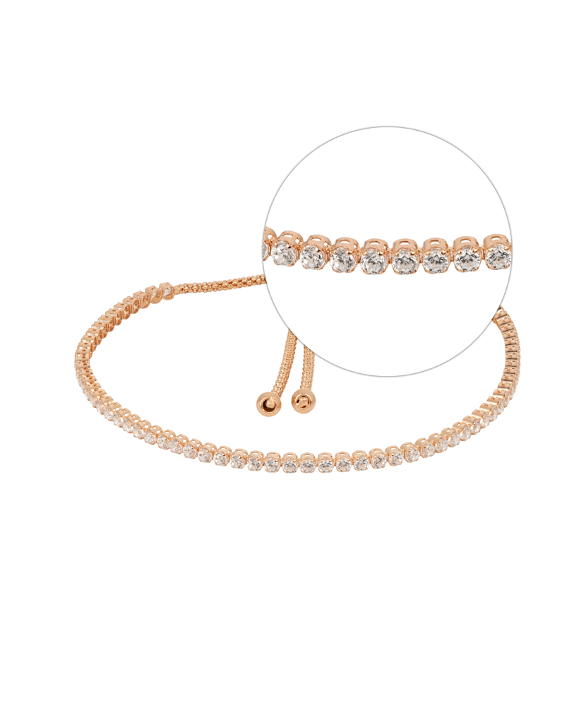 Золотой браслет с цирконами