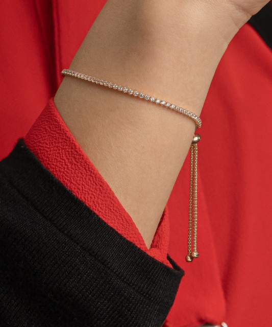 Zelta rokassprādze ar cirkonijiem