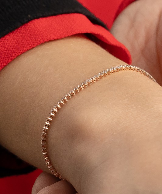 Zelta rokassprādze ar cirkonijiem