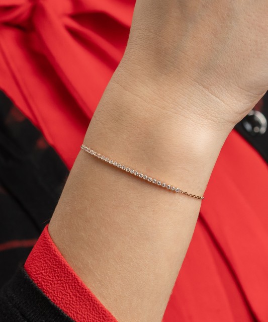 Zelta rokassprādze ar cirkonijiem