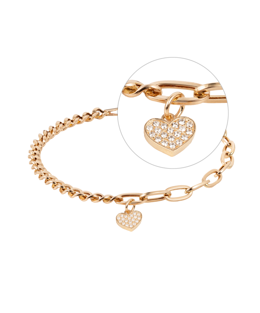 Zelta rokassprādze ar cirkonijiem