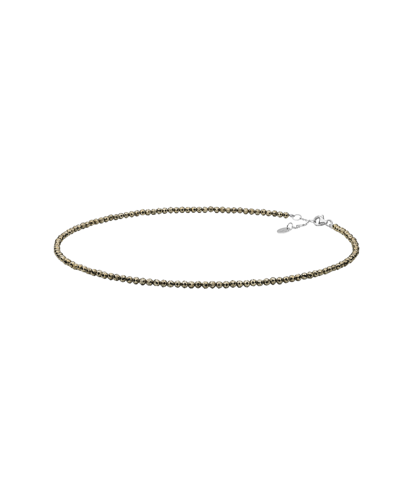 Kaklarota ar pirītu un sudrabu