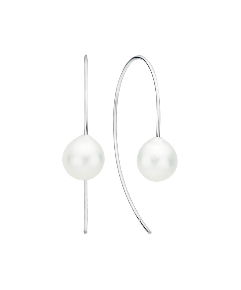 Sudraba auskari ar Kasumi pērlēm un cirkonijiem - Goldinga