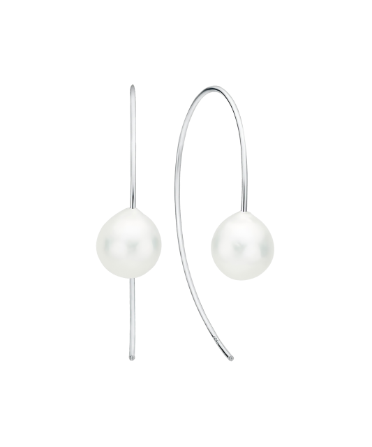 Sudraba auskari ar Kasumi pērlēm un cirkonijiem - Goldinga