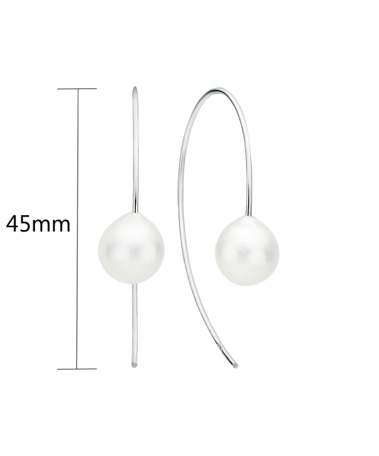 Sudraba auskari ar Kasumi pērlēm un cirkonijiem - Goldinga