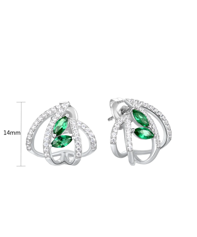 Серьги из серебра с цирконами