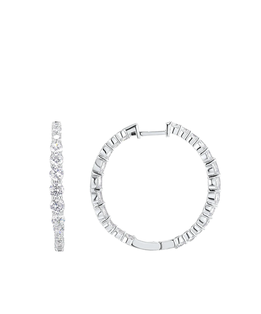 Серьги из серебра с цирконами