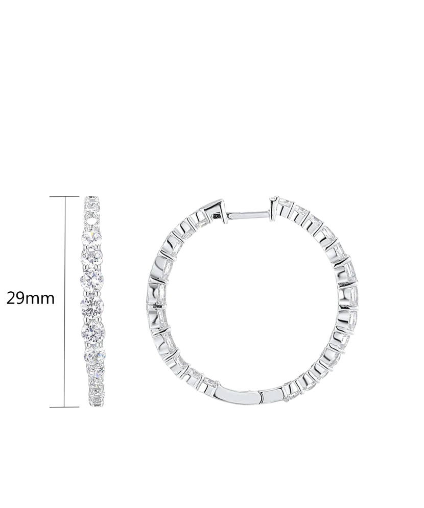 Серьги из серебра с цирконами