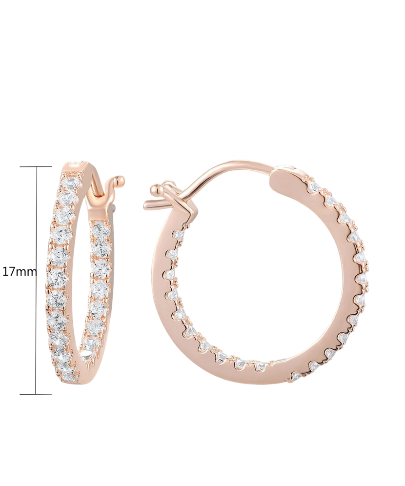 Серьги из позолоченного серебра с цирконами