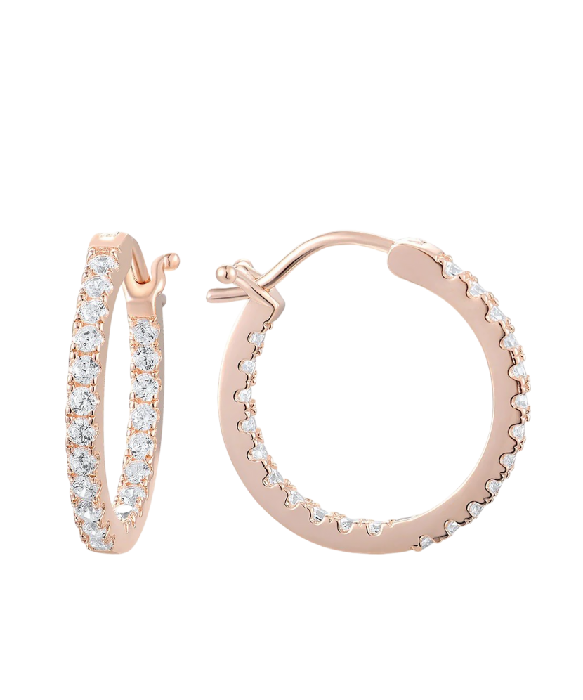 Серьги из позолоченного серебра с цирконами