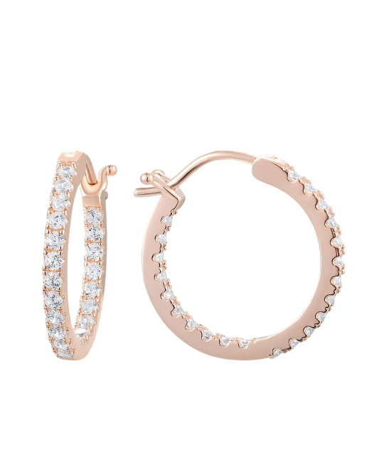 Apzeltīti sudraba auskari ar cirkonijiem - Goldinga