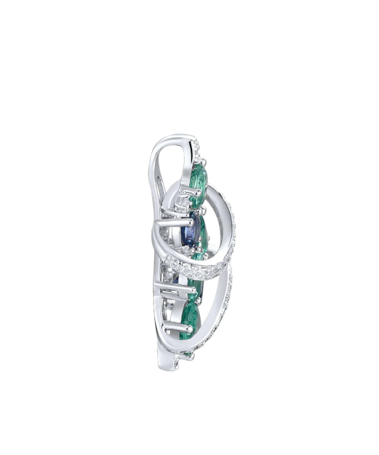 Sudraba kulons ar spineļiem un cirkoniem - Goldinga