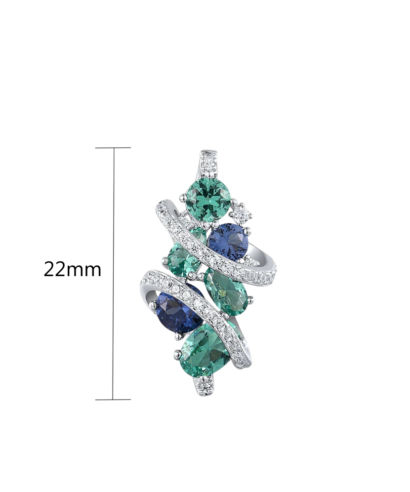 Sudraba kulons ar spineļiem un cirkoniem - Goldinga