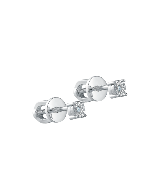 Sudraba auskari ar dimantiem - Goldinga