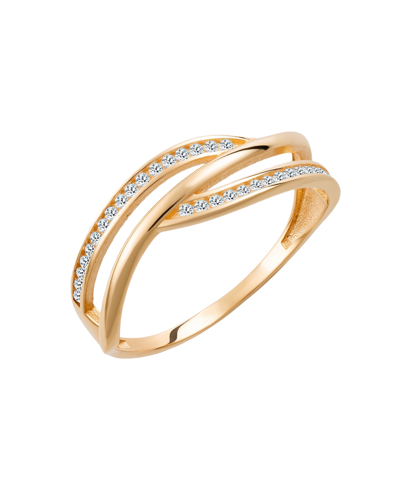 Золотое кольцо с цирконами