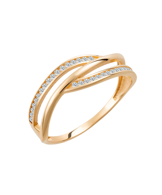 Zelta gredzens ar cirkonijiem - Goldinga