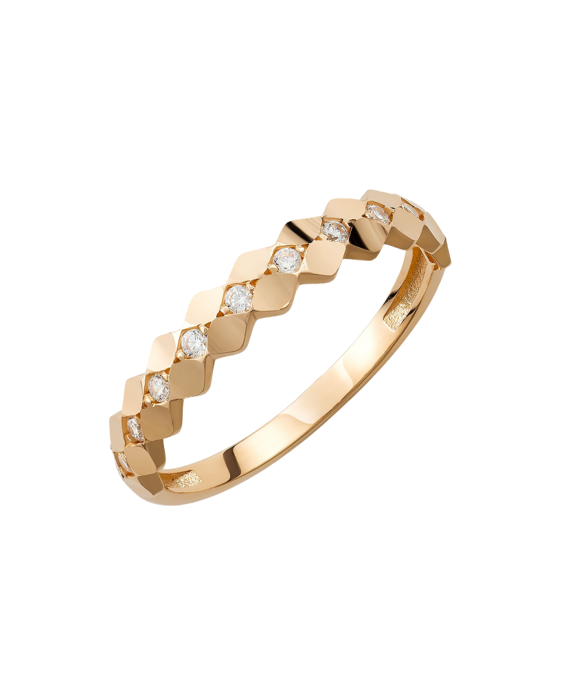 Zelta gredzens ar cirkonijiem - Goldinga