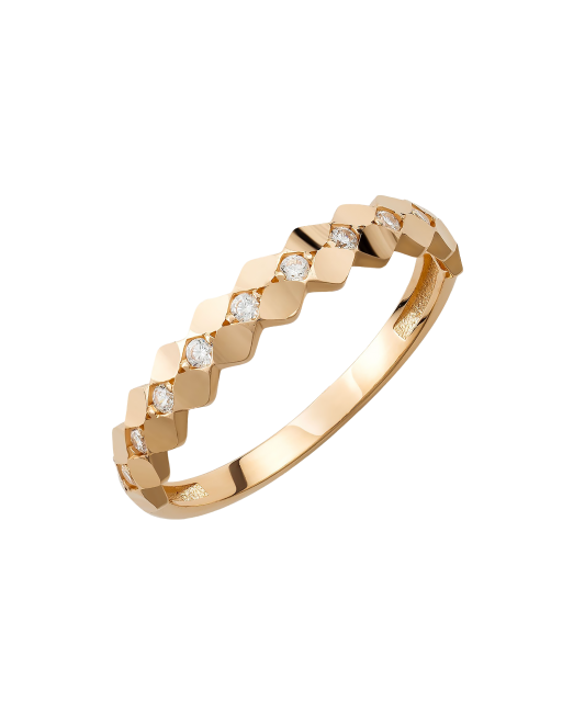 Zelta gredzens ar cirkonijiem - Goldinga