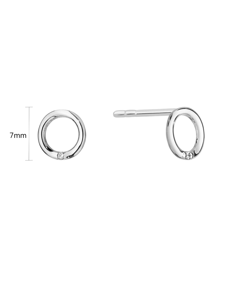 Серьги из белого золота с бриллиантами