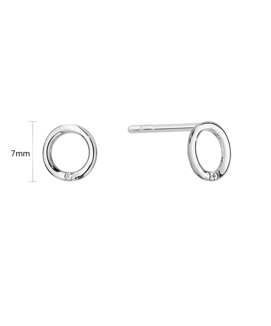 Серьги из белого золота с бриллиантами