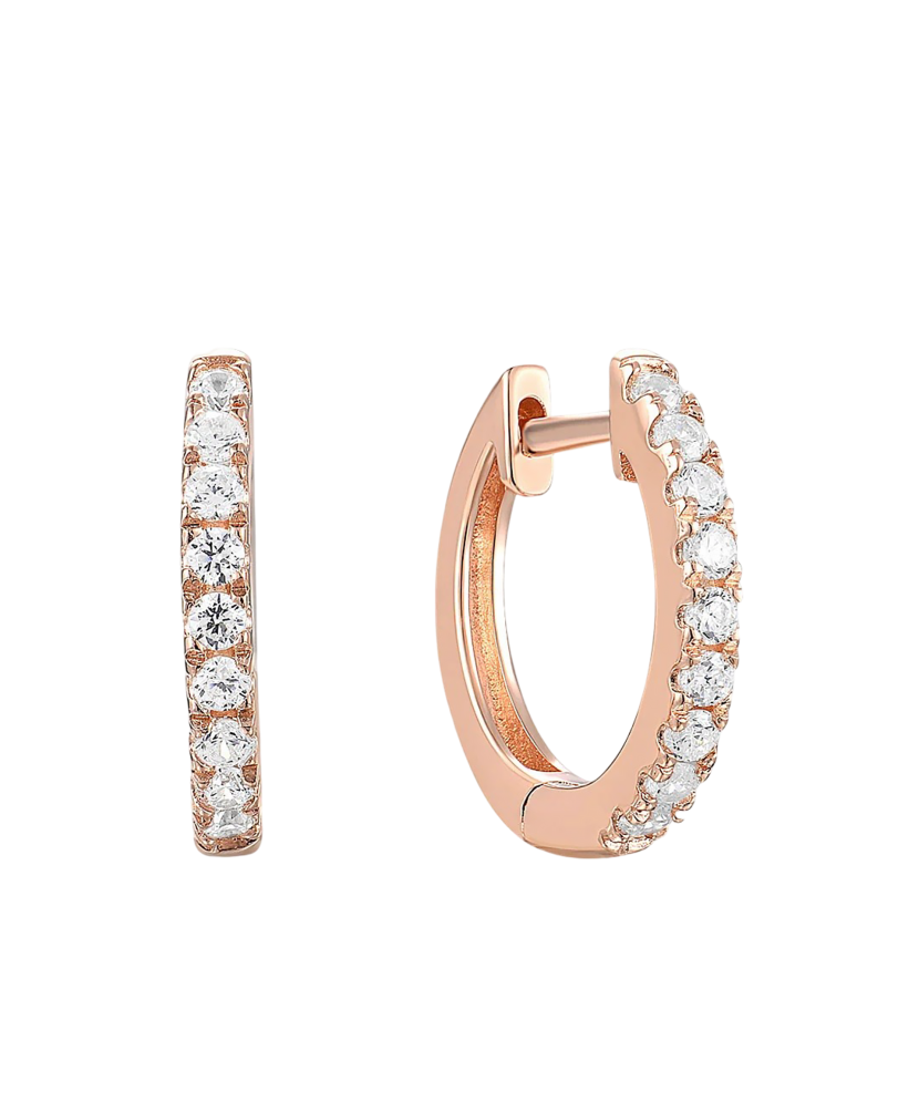 Серьги из позолоченного серебра с цирконами