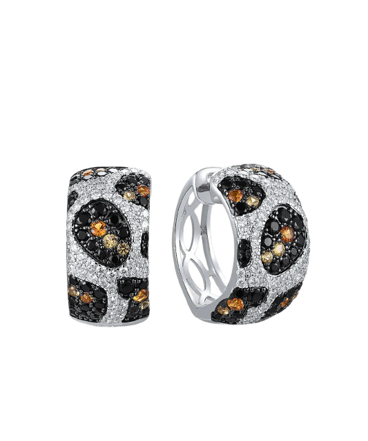 Sidabriniai auskarai su cirkoniais ir špineliais - Goldinga